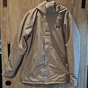 Under Armour men's medium silver/gray jacket. UA Storm Proof/Cold Gear Infrared